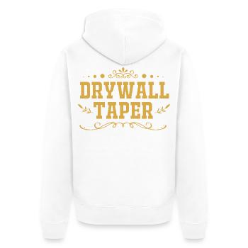 Baustelle Trockenbau Montage Monteur - Unisex Premium Bio Zip Hoodie - Weiß - Hinten - Thijin (182cm)
