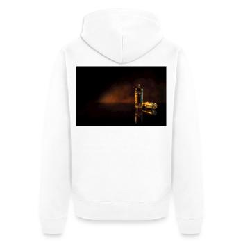 Vakuumröhren Guitar Tubes - Unisex Premium Bio Zip Hoodie - Weiß - Hinten - Thijin (182cm)