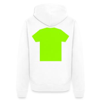 Shirt-Shirt - Unisex Premium Bio Zip Hoodie - Weiß - Hinten - Thijin (182cm)