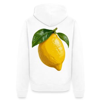 Zitrusfrüchte aus Amalfi - Unisex Premium Bio Zip Hoodie - Weiß - Hinten - Thijin (182cm)