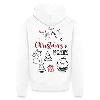 Christmas Party - Unisex Premium Bio Zip Hoodie - Weiß - Hinten - Thijin (182cm)