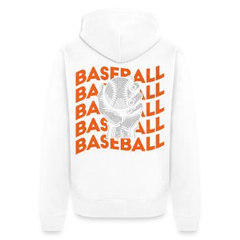  Baseball Softball Baseball Baseballspieler - Unisex Premium Bio Zip Hoodie - Weiß - Hinten - Thijin (182cm)