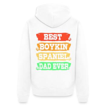 Boykin Spaniel - Unisex Premium Bio Zip Hoodie - Weiß - Hinten - Thijin (182cm)