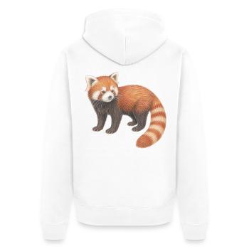 Roter Panda süßes Waldtier - Unisex Premium Bio Zip Hoodie - Weiß - Hinten - Thijin (182cm)