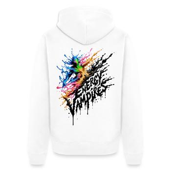Guard My Peace - Engergy Vampires - Unisex Premium Bio Zip Hoodie - Weiß - Hinten - Thijin (182cm)