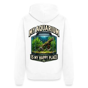 My Aquarium - Unisex Premium Bio Zip Hoodie - Weiß - Hinten - Thijin (182cm)