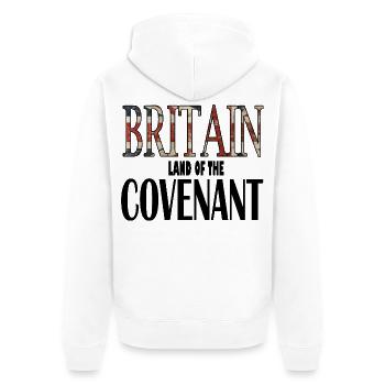 Covenant Black - Unisex Premium Bio Zip Hoodie - Weiß - Hinten - Thijin (182cm)