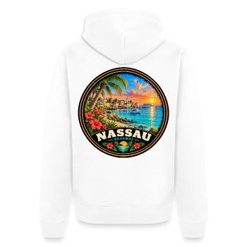 Nassau Bahamas Strand Urlaub Tauchen Korallenriff - Unisex Premium Bio Zip Hoodie - Weiß - Hinten - Thijin (182cm)