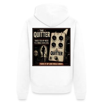 The Quitter Pedal – Vintage Rock Poster - Unisex Premium Bio Zip Hoodie - Weiß - Hinten - Thijin (182cm)