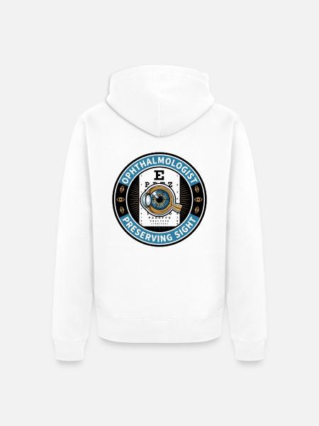 Augenarzt Snellen Akten-Abzeichen-Geschenk - Unisex Premium Bio Zip Hoodie - Weiß