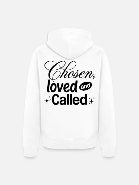 Chosen, Loved and Called - Unisex Premium Bio Zip Hoodie - Weiß