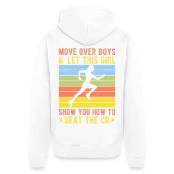 Funny XC Running Runner Gifts Unique Edition - Unisex Premium Bio Zip Hoodie - Weiß - Hinten - Thijin (182cm)