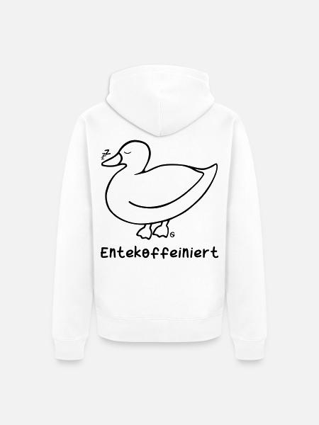 Entekoffeiniert 2 - Unisex Premium Bio Zip Hoodie - Weiß