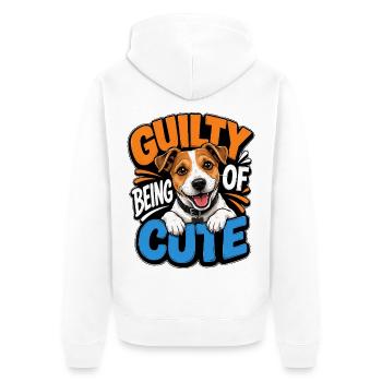Jack Russell Terrier - Unisex Premium Bio Zip Hoodie - Weiß - Hinten - Thijin (182cm)