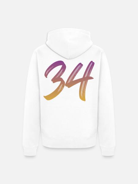 34 - Unisex Premium Bio Zip Hoodie - Weiß