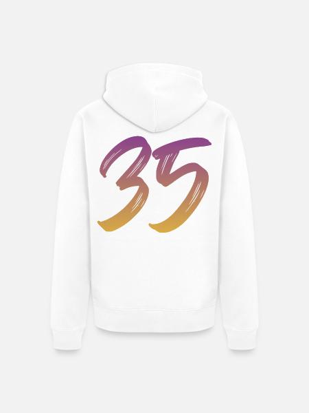 35 - Unisex Premium Bio Zip Hoodie - Weiß