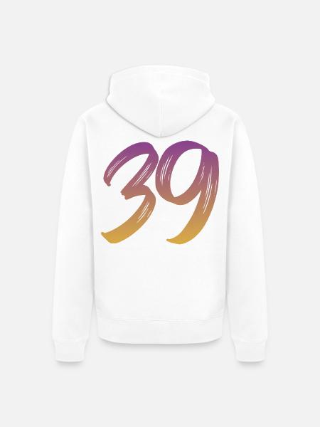 39 - Unisex Premium Bio Zip Hoodie - Weiß