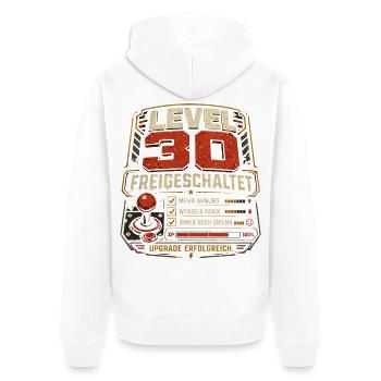 30 Geburtstag Level 30 Gaming Geschenk Humor - Unisex Premium Bio Zip Hoodie - Weiß - Hinten - Thijin (182cm)