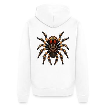 Vogelspinne - Unisex Premium Bio Zip Hoodie - Weiß - Hinten - Thijin (182cm)
