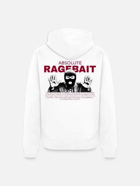 Absolute Ragebait - Meme Design - Unisex Premium Bio Zip Hoodie - Weiß