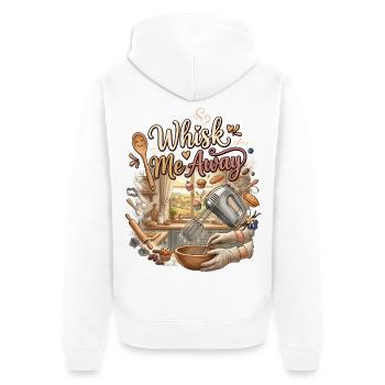 Whisk Me Away – Backen Humor Bäcker Geschenk - Unisex Premium Bio Zip Hoodie - Weiß - Hinten - Thijin (182cm)