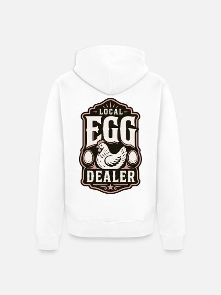 Local Egg Dealer - Unisex Premium Bio Zip Hoodie - Weiß