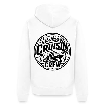 Birthday Cruisin Crew - Unisex Premium Bio Zip Hoodie - Weiß - Hinten - Thijin (182cm)