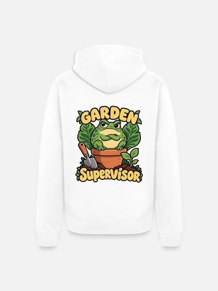 Garden Supervisor  - Unisex Premium Bio Zip Hoodie - Weiß
