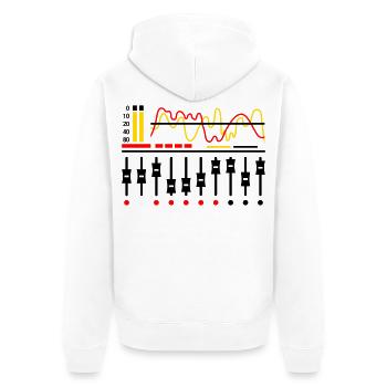 Mixing Table - Unisex Premium Bio Zip Hoodie - Weiß - Hinten - Thijin (182cm)