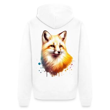 Swiftfuchs Swift Fox - Unisex Premium Bio Zip Hoodie - Weiß - Hinten - Thijin (182cm)