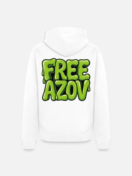 Free Azov – Graffiti - Unisex Premium Bio Zip Hoodie - Weiß