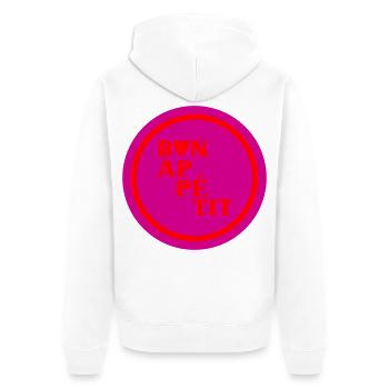Guten Appetit - Unisex Premium Bio Zip Hoodie - Weiß - Hinten - Thijin (182cm)