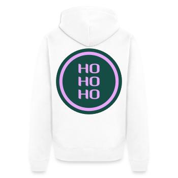 Weihnachten Sprüche - Unisex Premium Bio Zip Hoodie - Weiß - Hinten - Thijin (182cm)