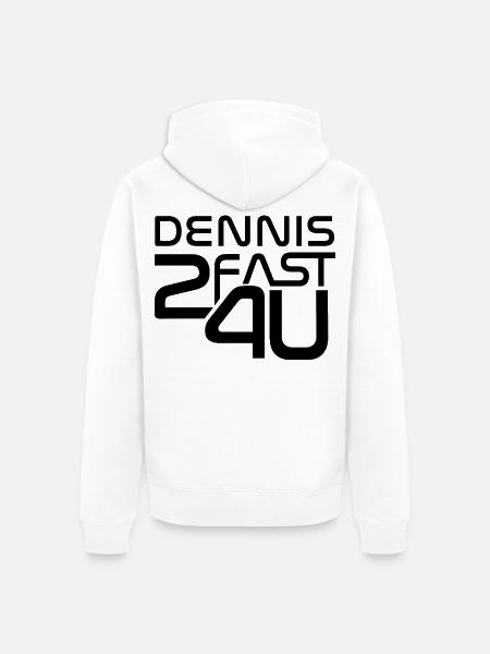 Dennis - Unisex Premium Bio Zip Hoodie - Weiß