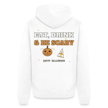 Essen, Trinken & Sei Gruseliges Halloween-Tee - Unisex Premium Bio Zip Hoodie - Weiß - Hinten - Thijin (182cm)