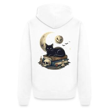 Cat Noir und die verzauberten Bücher - Unisex Premium Bio Zip Hoodie - Weiß - Hinten - Thijin (182cm)
