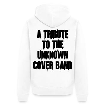 A Tribute To The Unknown Cover Band - Unisex Premium Bio Zip Hoodie - Weiß - Hinten - Thijin (182cm)