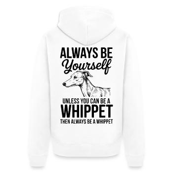 Whippet Spruch Hunde Lustiges Whippet Geschenk - Unisex Premium Bio Zip Hoodie - Weiß - Hinten - Thijin (182cm)