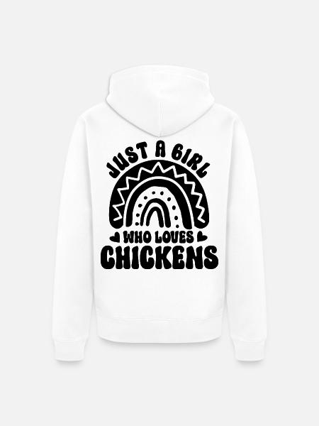 Huhn Spruch Boho Style - Unisex Premium Bio Zip Hoodie - Weiß