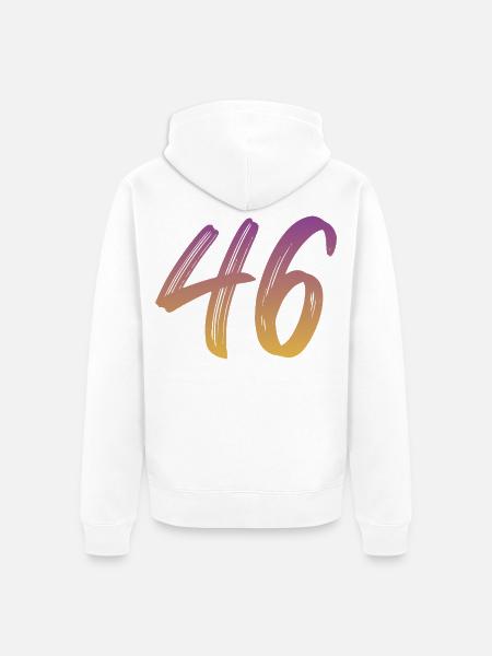 46 - Unisex Premium Bio Zip Hoodie - Weiß