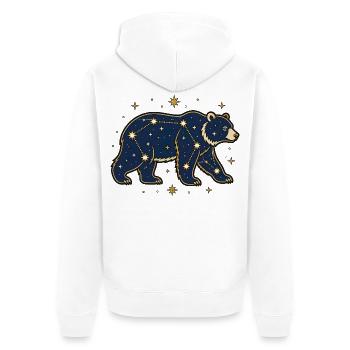 Sternbild Bär Großer Bär Astronomie Vektor Shirt - Unisex Premium Bio Zip Hoodie - Weiß - Hinten - Thijin (182cm)
