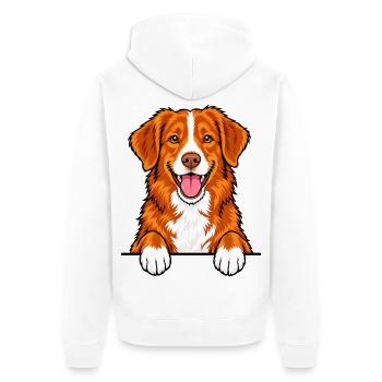 Nova Scotia Duck Tolling Retriever - Unisex Premium Bio Zip Hoodie - Weiß - Hinten - Thijin (182cm)