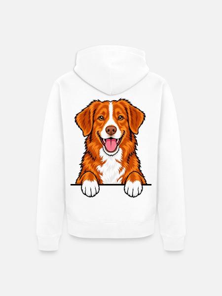 Nova Scotia Duck Tolling Retriever - Unisex Premium Bio Zip Hoodie - Weiß