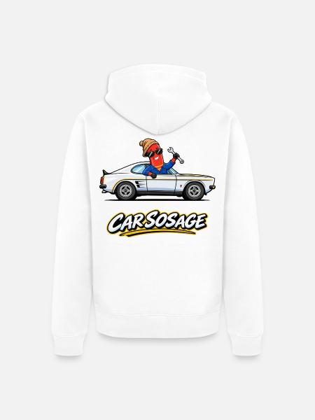 Auto SOS Sosage Wurst Rs3100 - Unisex Premium Bio Zip Hoodie - Weiß