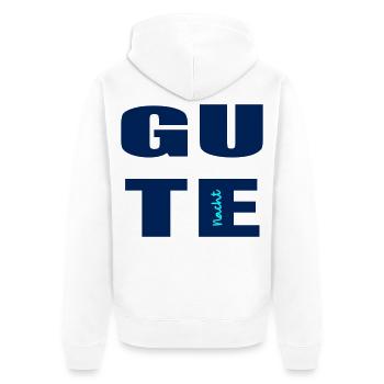 Gute Nacht - Unisex Premium Bio Zip Hoodie - Weiß - Hinten - Thijin (182cm)
