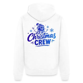 Christmas Crew Schneemann - Unisex Premium Bio Zip Hoodie - Weiß - Hinten - Thijin (182cm)
