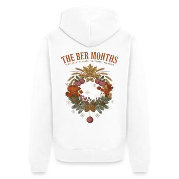 Ber Months Fall Season Herbstzeit - Unisex Premium Bio Zip Hoodie - Weiß - Hinten - Thijin (182cm)