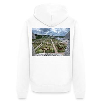 Der Ziergemüsegarten - Unisex Premium Bio Zip Hoodie - Weiß - Hinten - Thijin (182cm)