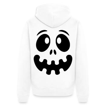 Halloween Geistergesicht - Lustiges Kostüm - Unisex Premium Bio Zip Hoodie - Weiß - Hinten - Thijin (182cm)