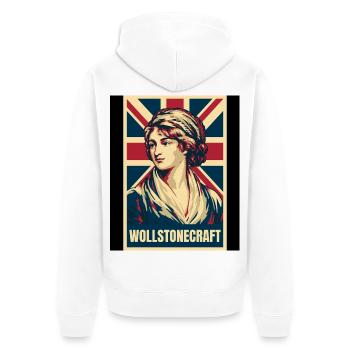 Mary Wollstonecraft UK Pop Art - Unisex Premium Bio Zip Hoodie - Weiß - Hinten - Thijin (182cm)